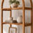 Versatile Display Rack,5-Tier Bookshelf,Compact Arched Bookcase