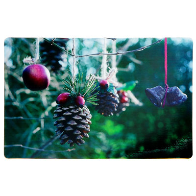Ensemble de 12 pommes pins en pvc