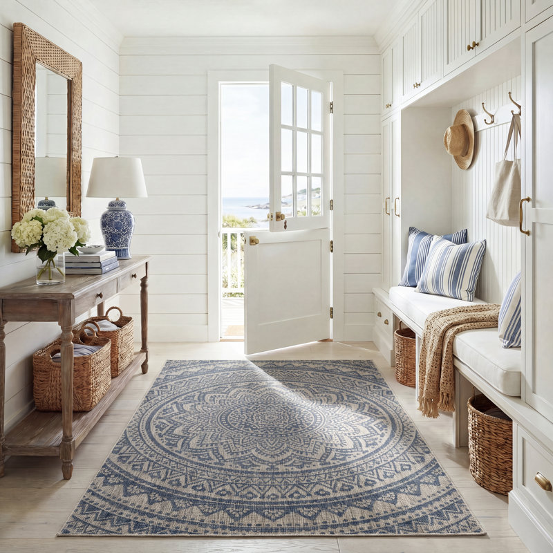 Tapis d'intérieur / extérieur Amedee Performance, Rectangle 5 pi 3 po x 7 pi 7 po