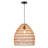 1-light Rattan Dome Single Pendant