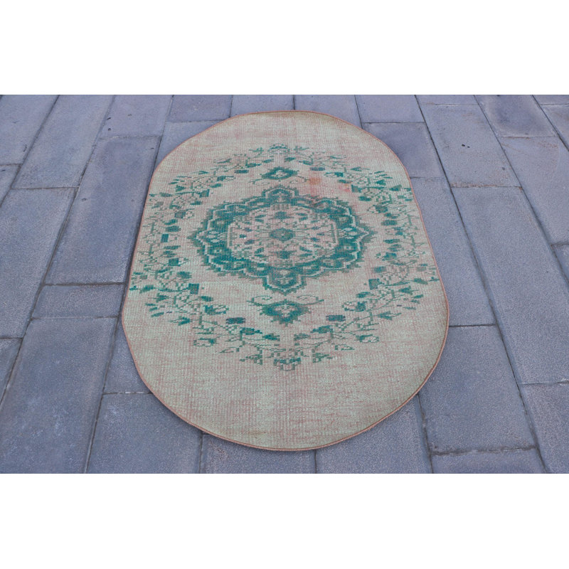 Tapis turc vintage rétro avec accents antiques turcs