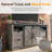 66 Inch TV Stand Console For Tvs Up To 75" With 2 Sliding Barn Doors And Drawers-1671897591