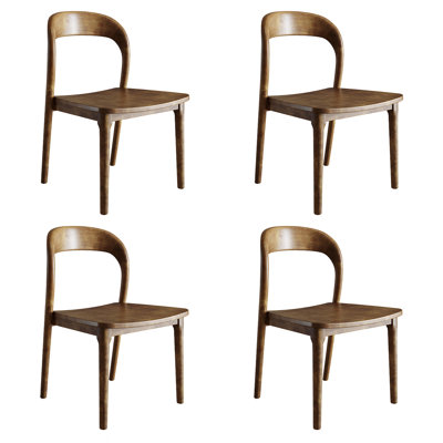 Chaise de salle à manger classique en bois massif