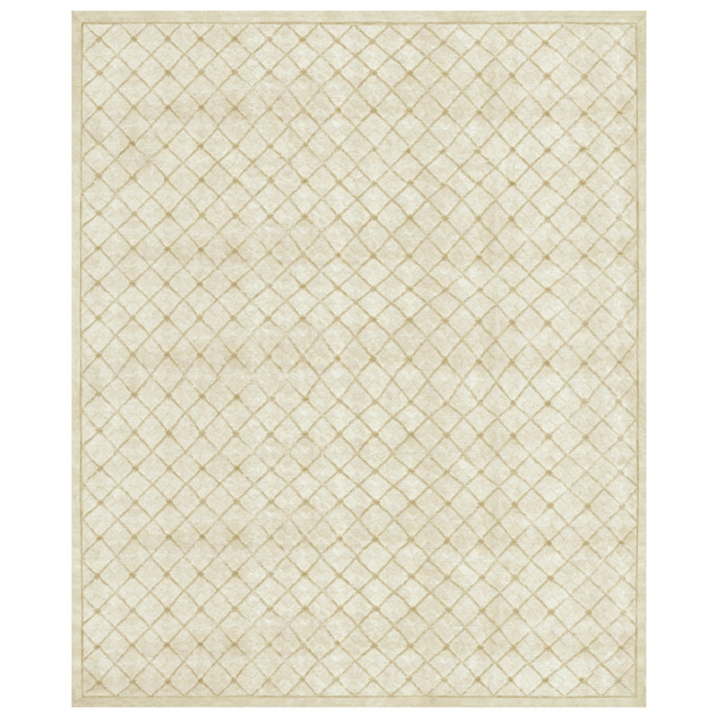 Tapis moderne Chadwick, Rectangle 5 pi 6 po x 8 pi 6 po, Ivoire ivoire