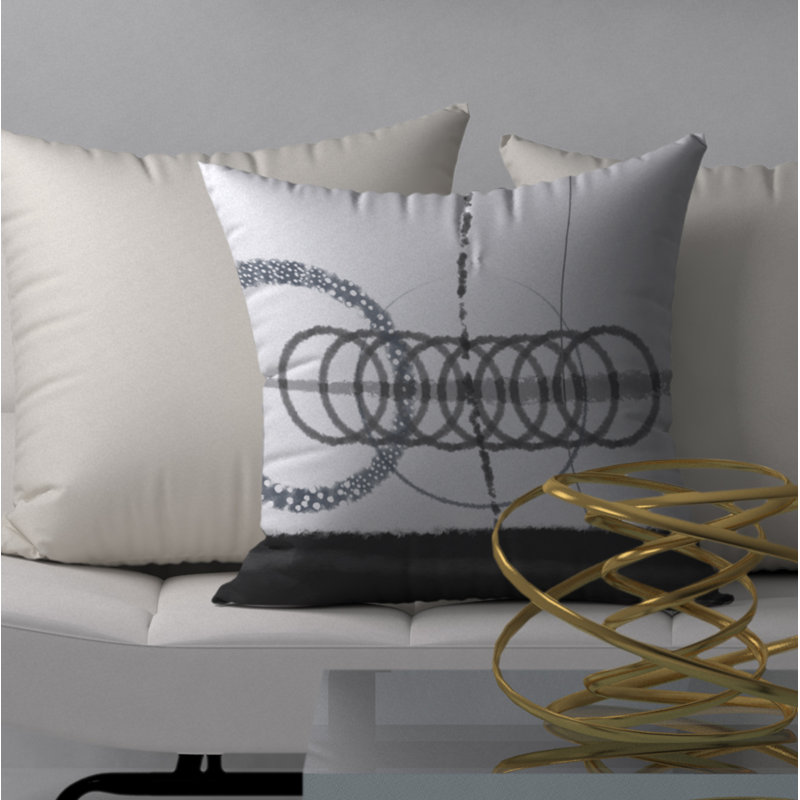 Abstract Reversible Throw Pillow, 20" x 20"