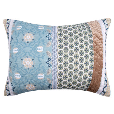 Taie décorative bleue Groenland Home Fusions Thalia, 20 x 36