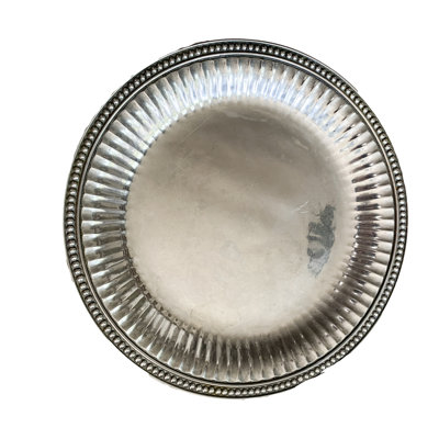 Large Flute Pearl Metal Serving Tray