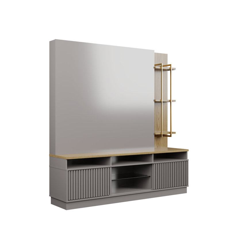 Leodhas Entertainment Center for TVs up to 50", Gray, 71.49" W