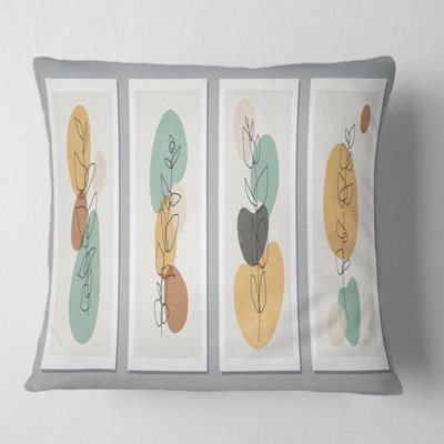 Housse de coussin carré et insert Minimalistic Compostion of Shapes III