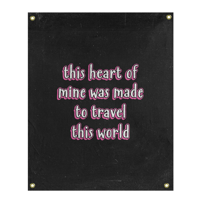 Polyester Tapestry, 80" H x 59" W, Pink