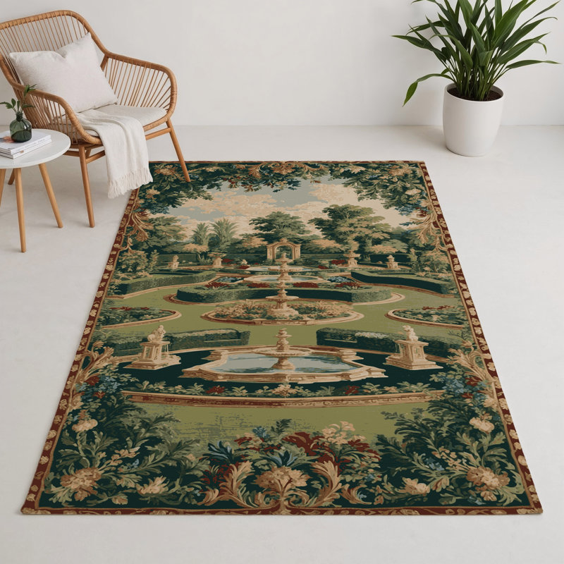Tapis d'intérieur et d'extérieur brun français, Rectangulaire 3 pi x 5 pi