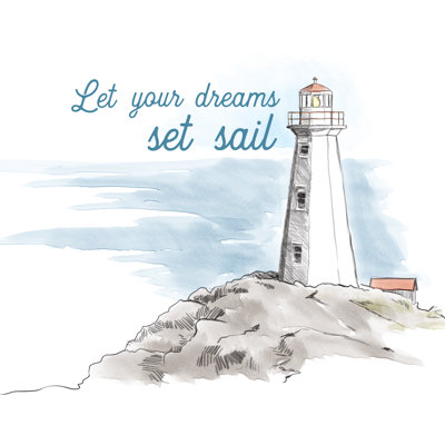 Lighthouse Dreams Sail - Wrapped Canvas Print