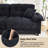 124"  Modern Chenille Oversized Modular Sectional With Ottoman-1886048829