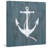 "White Anchor" Print on Wrapped Canvas-18743138