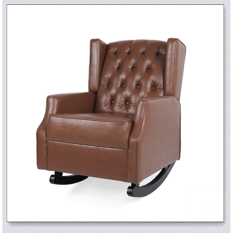 CHAISE À BASCULES Base solide, confortable, durable et magnifique, Marron clair