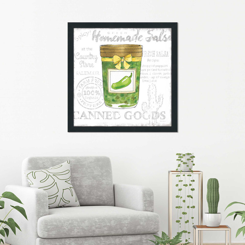 « canning cuisine iii », reproduction de peinture à l’aquarelle, H 21,5 po x l 21,5 po x P 0,75 po, Cadre espresso