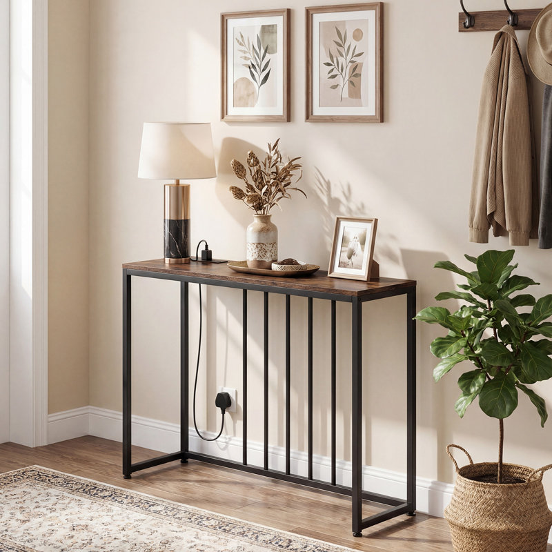 100cm Console Table, Brown/Black