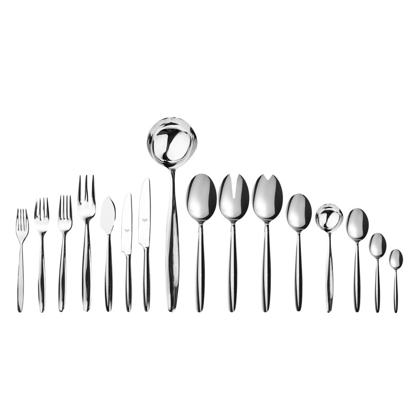 Acqua 126 - Piece Stainless Steel Flatware Set - Service for 12