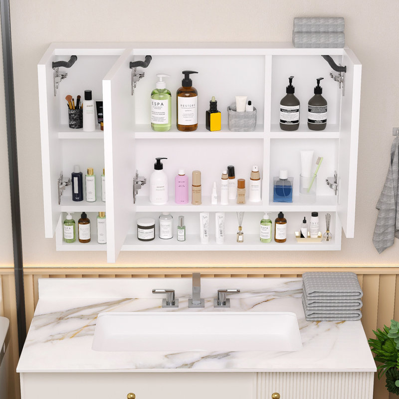 Modern Bathroom Cabinets, Medicine Cabinet With Mirrors And Led Lights, Bathroom Storage Cabinet