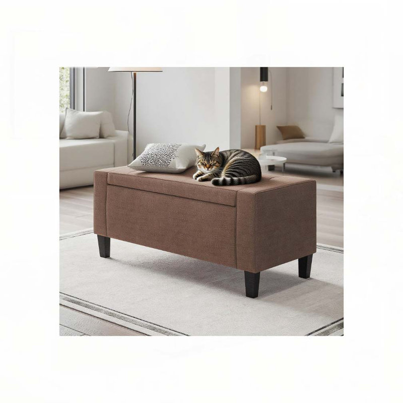 Banc de rangement en similicuir