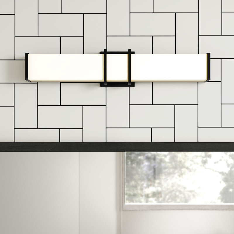 Chania Dimmable LED Bath Sconce, Matte Black