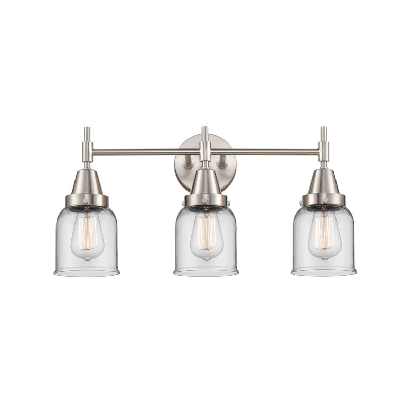 Gayle 3 - Light Dimmable Vanity Light, 60 Watt Vintage Incandescent Bulb, Satin Nickel, Clear