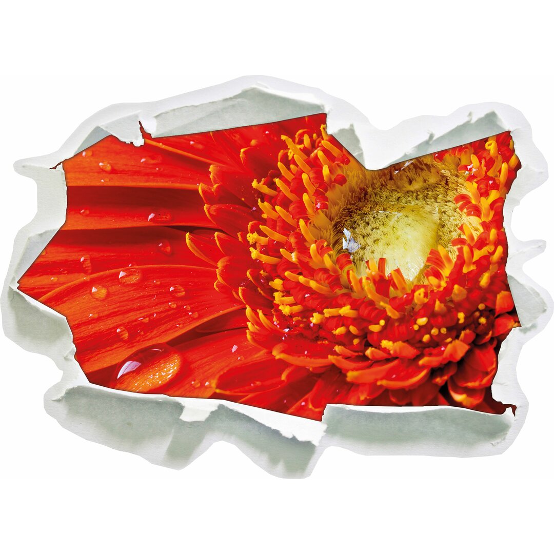 Wandtattoo Rote Gerbera