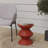 Michailo 15" Modern Hourglass Plastic Side Table, Waterproof Outdoor Patio End Table & Bedroom Nightstand-2089582703