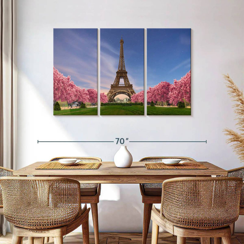 Rorry Eiffel Tower Spring Sunset, 36" H x 57" W