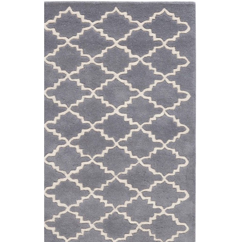 Carolene Hand Tufted Wool Geometric Rug, Rectangle 2' x 3'