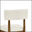 Ensemble de 2 chaises d'appoint en chêne noyer avec revêtement en sherpa beige pour des sièges confortables et élégants