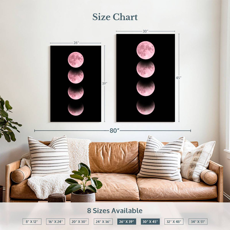 Oberle Pastel Pink Moon, 39" H x 26" W
