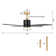 52" 4 - Blade Ceiling Fan With LED Lights And Remote Control