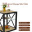 Ensemble de 2 tables de chevet modernes pour la chambre à coucher et le salon, plateau en bois trempé et bois aggloméré - table d'appoint de style industriel-1190416650