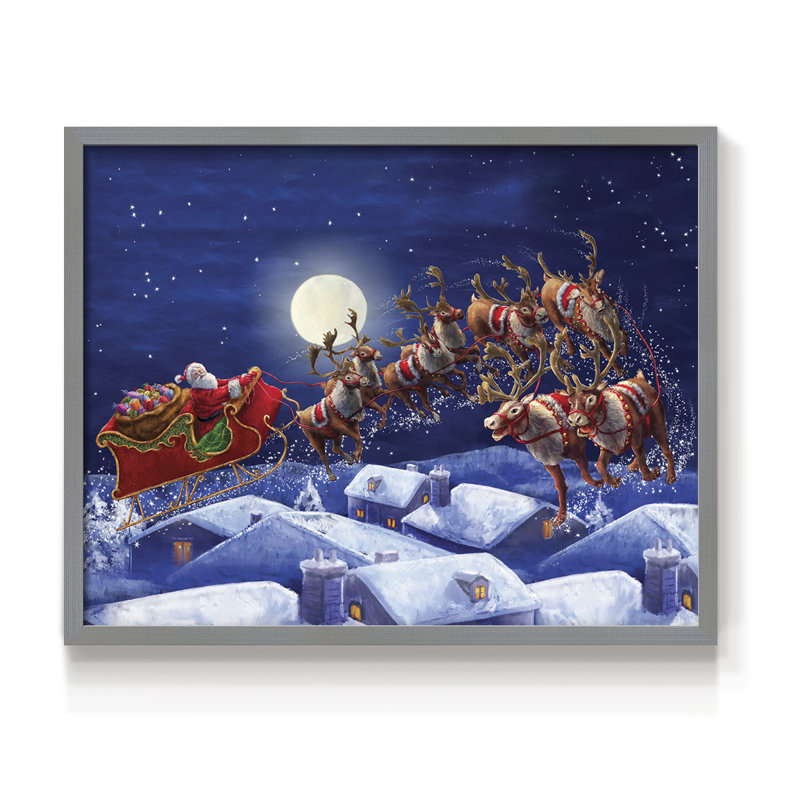 Rooftop Ride -Framed Print - Restickable, Gray, 11" H x 14" W