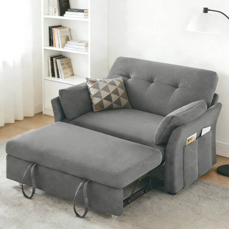 3-in-1 Convertible Sleeper Sofa Bed — Your Space, Transformed., Gray