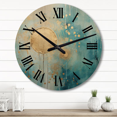 Horloge murale en bois massif Amesha