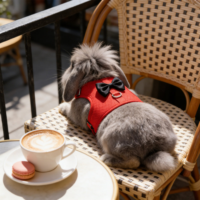 Ensemble de harnais et de lapin Rabbit, Rouge