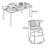 Linica 6 - Person Metal Patio Dining Set with Rectangular Table