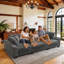 Canapé-lit modulaire convertible en U de 114 po Wartow-836581093