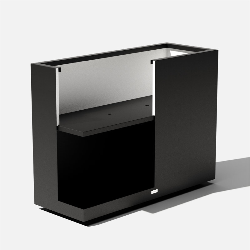 Metallic Series Span Large Planter, Black