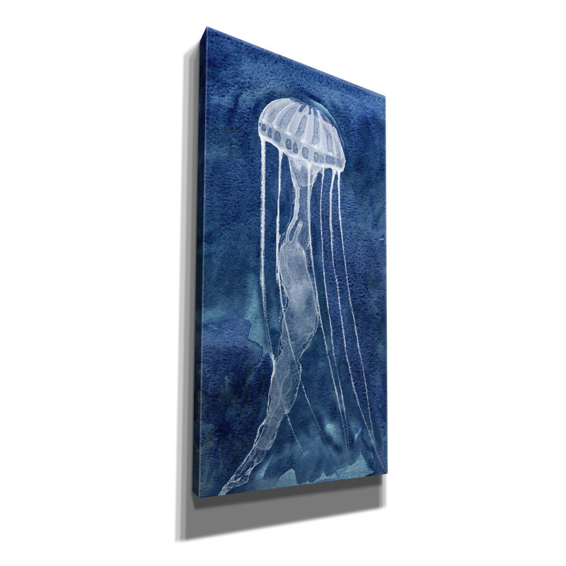«Indigo Nettle 1» par Alicia Ludwig, art mural sur toile, H 24 po x l 12 po x P 0,75 po