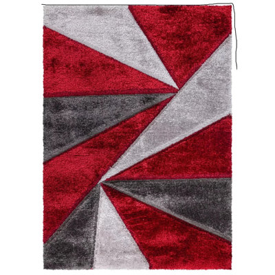 Geometric Shag Area Rug