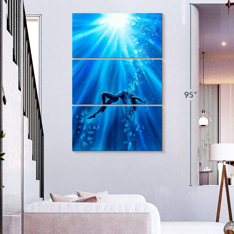 Aletra Freediver Underwater, 74" H x 48" W