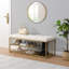 Banc de rangement rembourré avec structure en métal Muammar-644108394