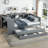 Full Size Daybed with Trundle, Storage Drawers and Side Shelves-1460002666-1460002667