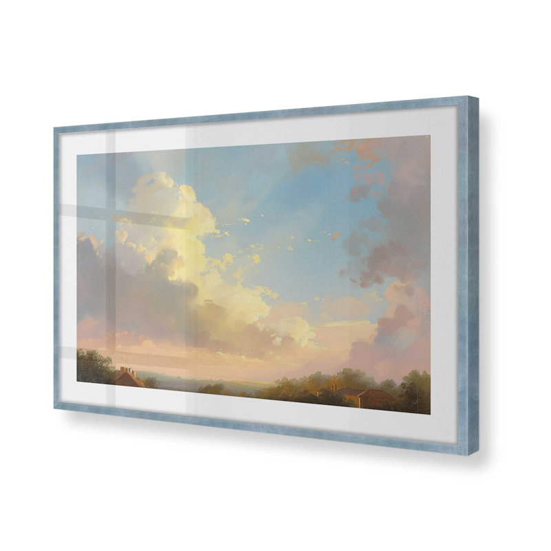 «Peaceful Sky At Sunset», Ciel électrique, H 25,25 po x l 37,25 po