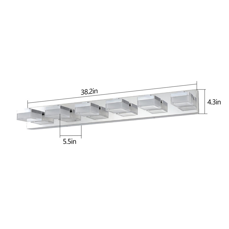 Luminaire de meuble-lavabo moderne et simple, Chrome