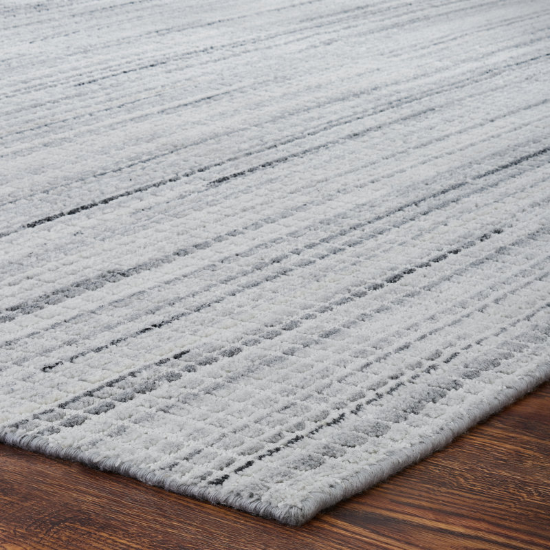 Plamena Hand Loomed Plaid Indoor Rug, Rectangle 6' x 9'
