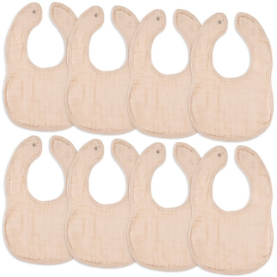Comfy Cubs Muslin Bibs for Babies - Feeding, Drool and Teething Bib with Adjustable Snaps